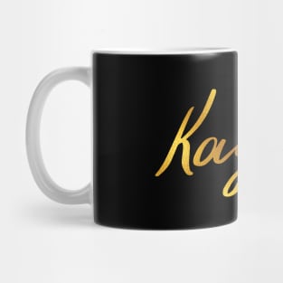 Kaylee Name Hand Lettering in Faux Gold Letters Mug